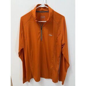 Outdoor Research Mens XL Orange Echo Quarter-Zip Long Sleeve Performance Shirt W
